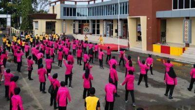 Bhayangkari Bone Gelar Olahraga Bersama Sambut Hari Bhayangkara